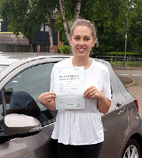 Well done Amelia after driving lessons at 
 - another first time test pass