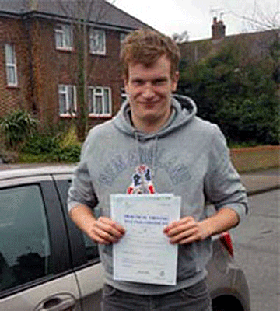 Very well done Andrew after driving lessons at 
 with one of our driving instructors