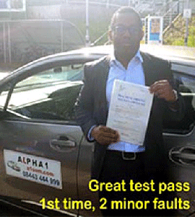 Well done Kingsley after a great test pass and driving lessons at 
 with one of our driving instructors