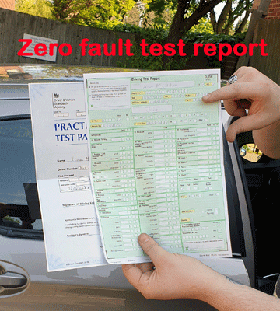 A zero fault test pass for Liam after driving lessons with 
Automatic driving school